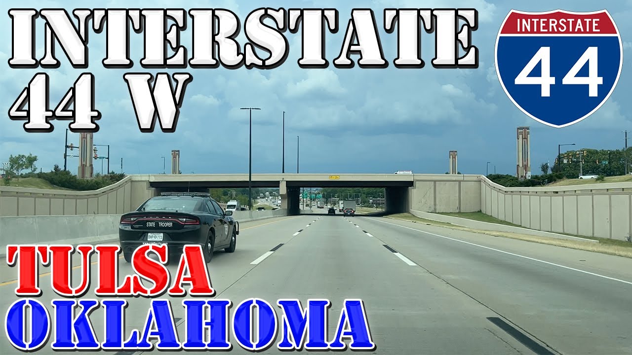I-44 West - Tulsa - Oklahoma - 4K Highway Drive