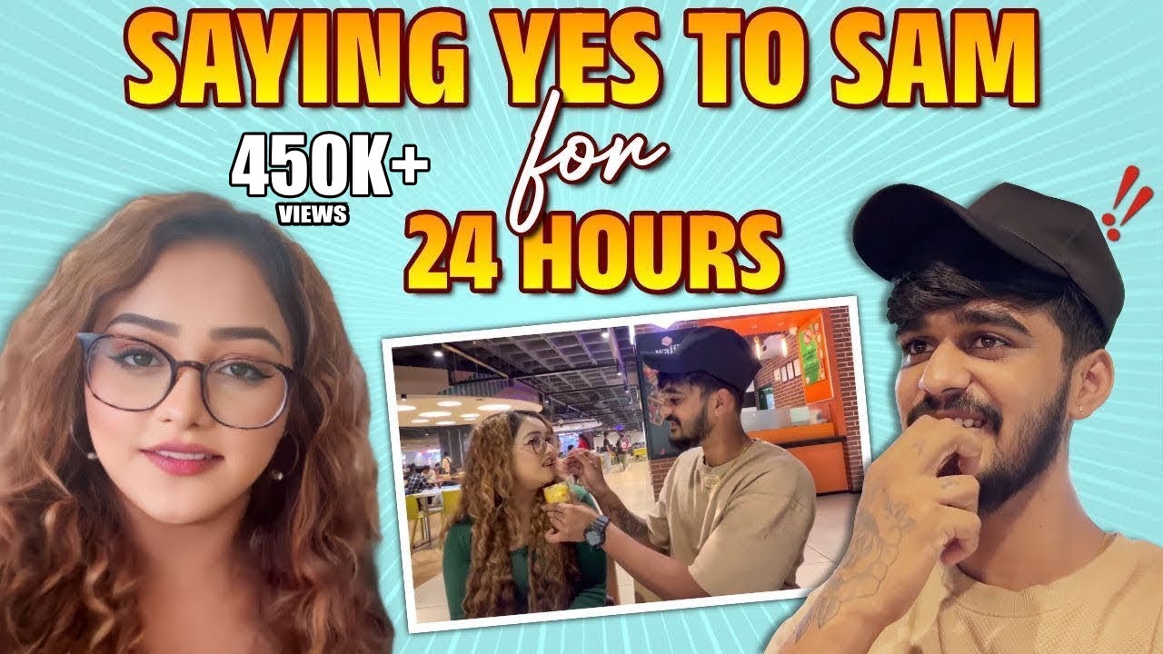 Saying Yes to Sam for 24 hours 🙉| Dare Video | @dhanushree1771 | @Samsameerinsta76