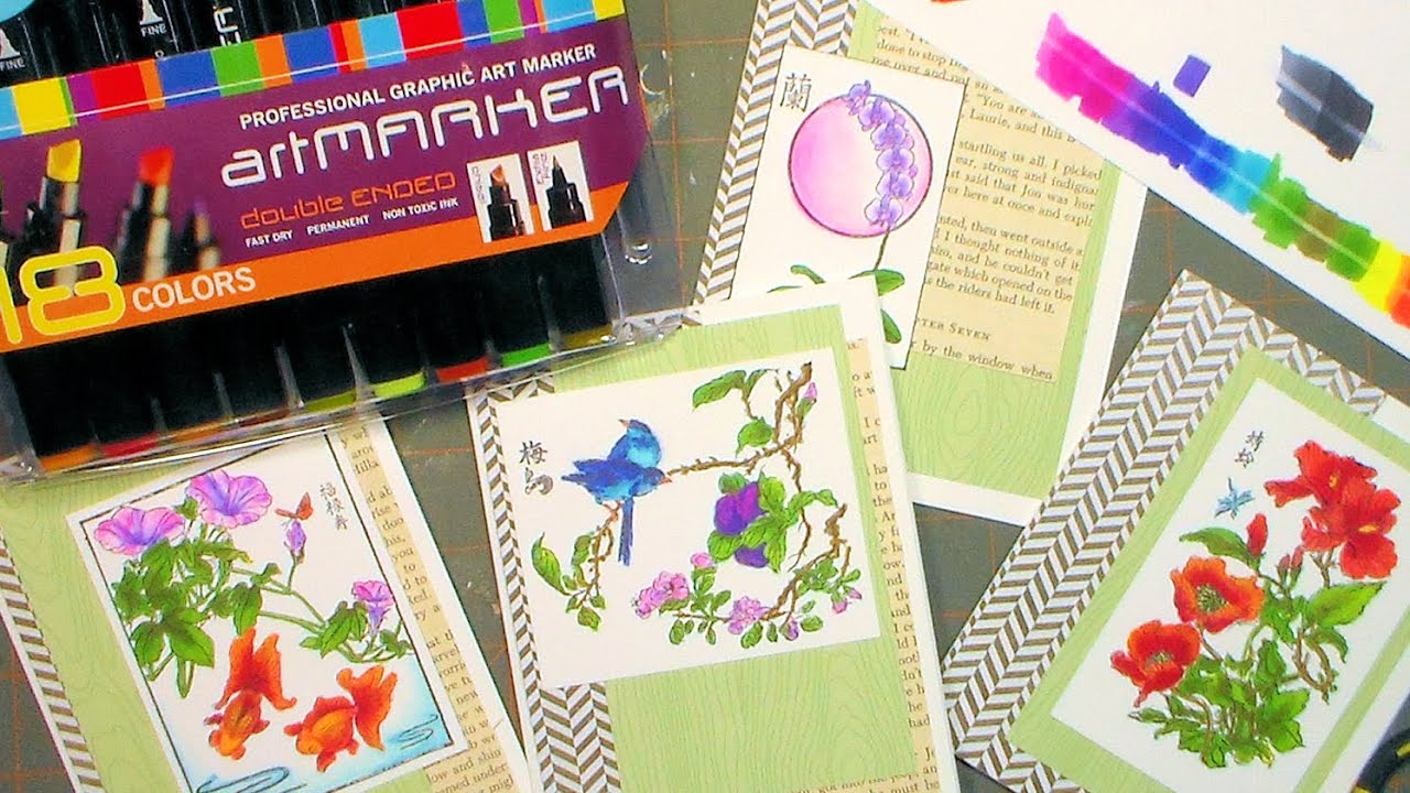 Cheap Marker Set Review and Tutorial PLUS Rubber stamp Giveaway!