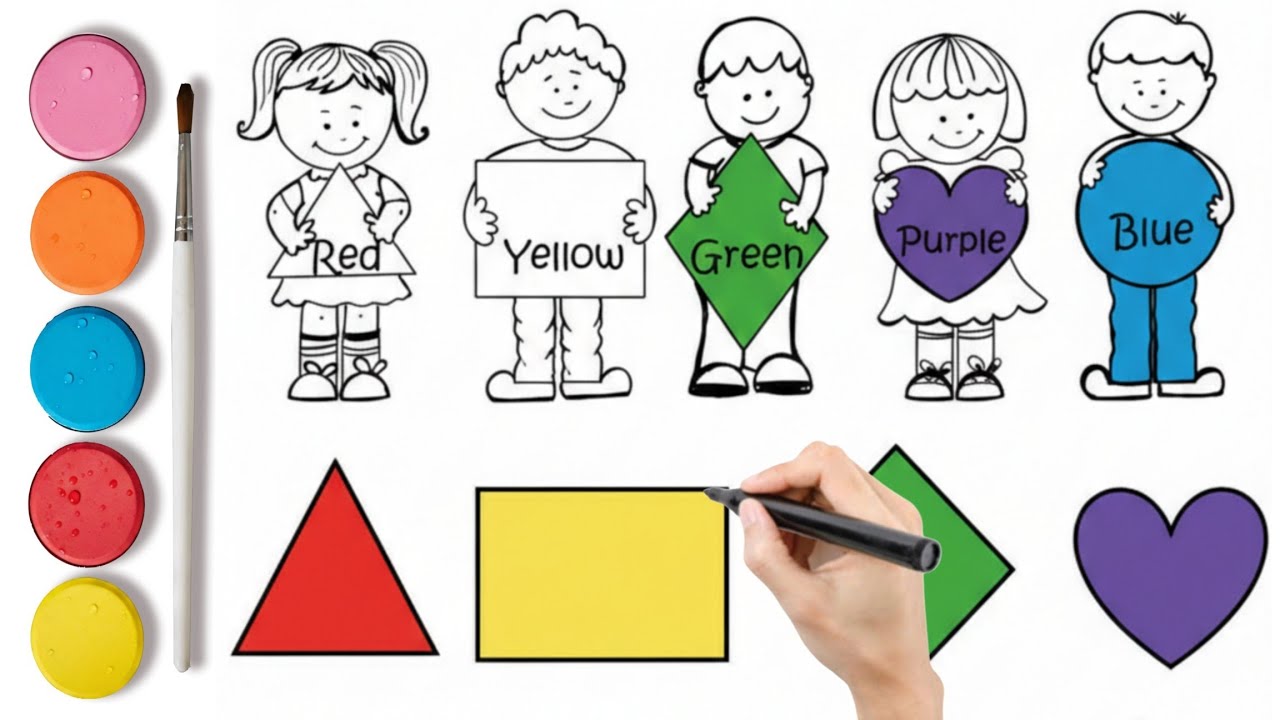 Shapes and Colours Matching for Kids | Shapes & Colors Matching | Preschool Learning Hindi