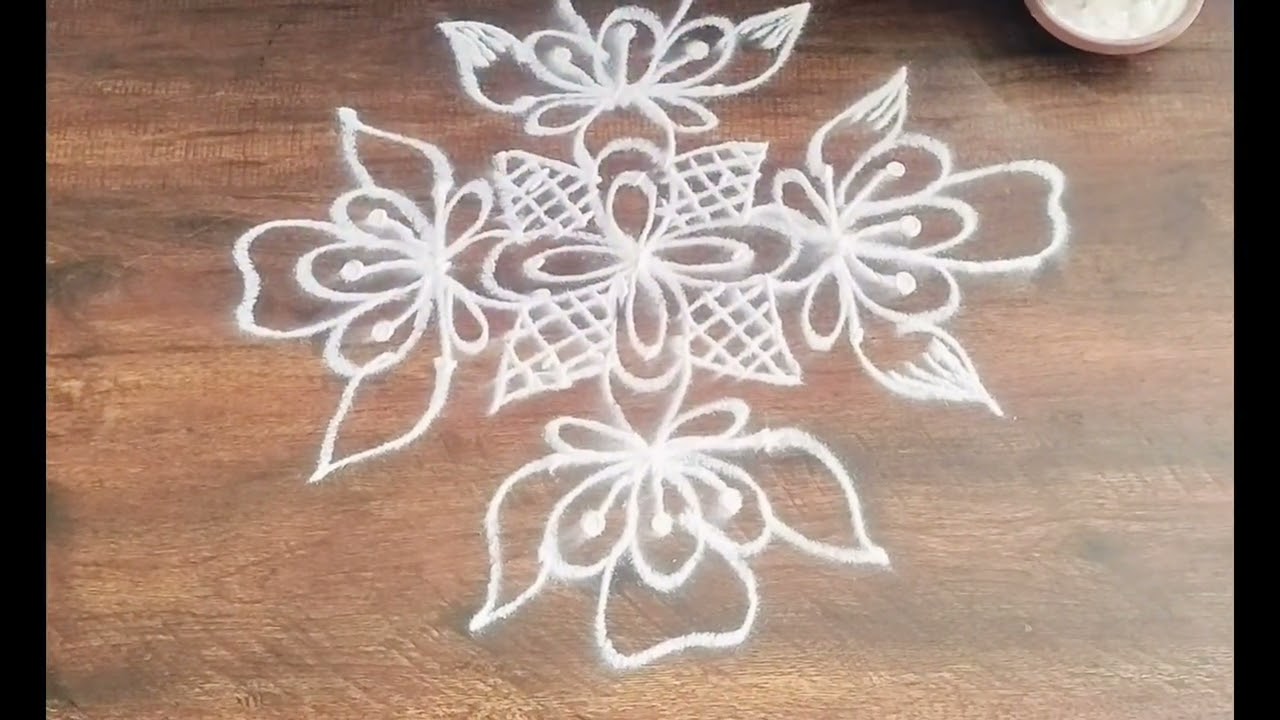 Simple Rangolis🌷5+3+3dots Rangoli🌷 Easy muggulu 🌷 Latest kolams 🌷 Beautiful Rangoli 🌷#viral #youtube