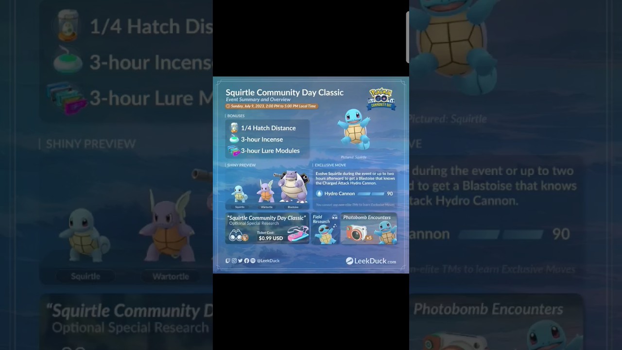 A Short Squirtle Community Day Classic Breakdown 🔫💧🐢✨📝📑