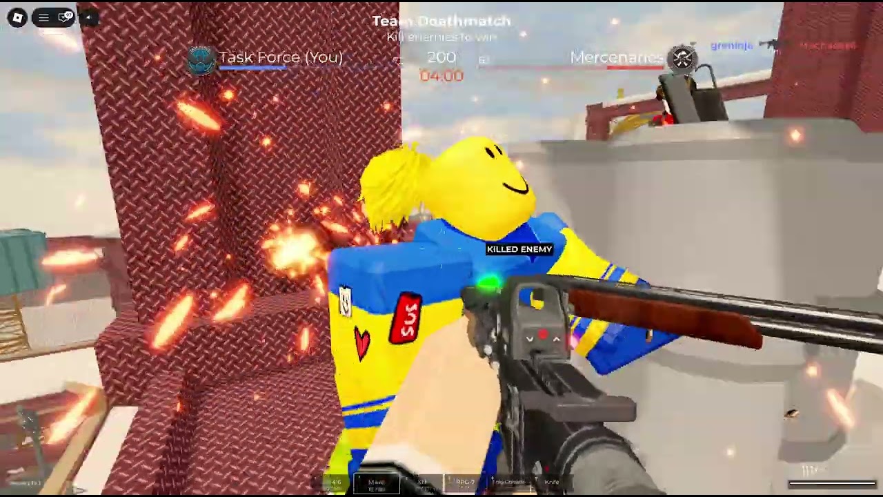 Amazing Gameplay With Hk416 With an M4a1 Roblox Ground War