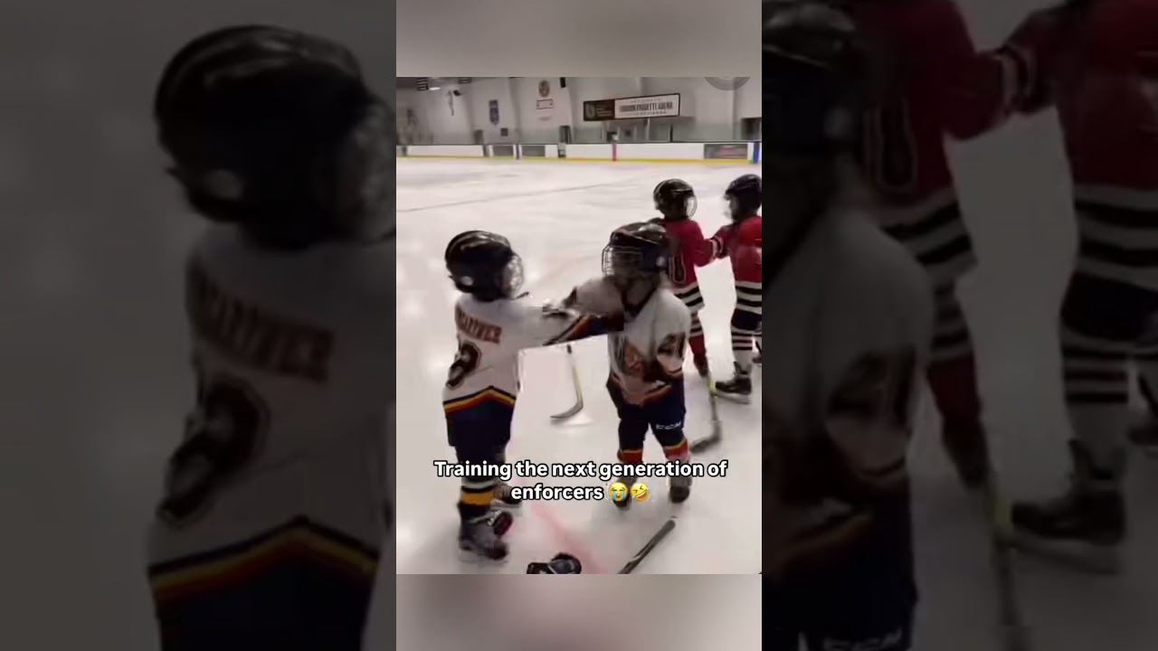 Gotta train em young 😂#hockey #nhl #comedy #funny #fighting #nhlhighlights #hockeyhighlights