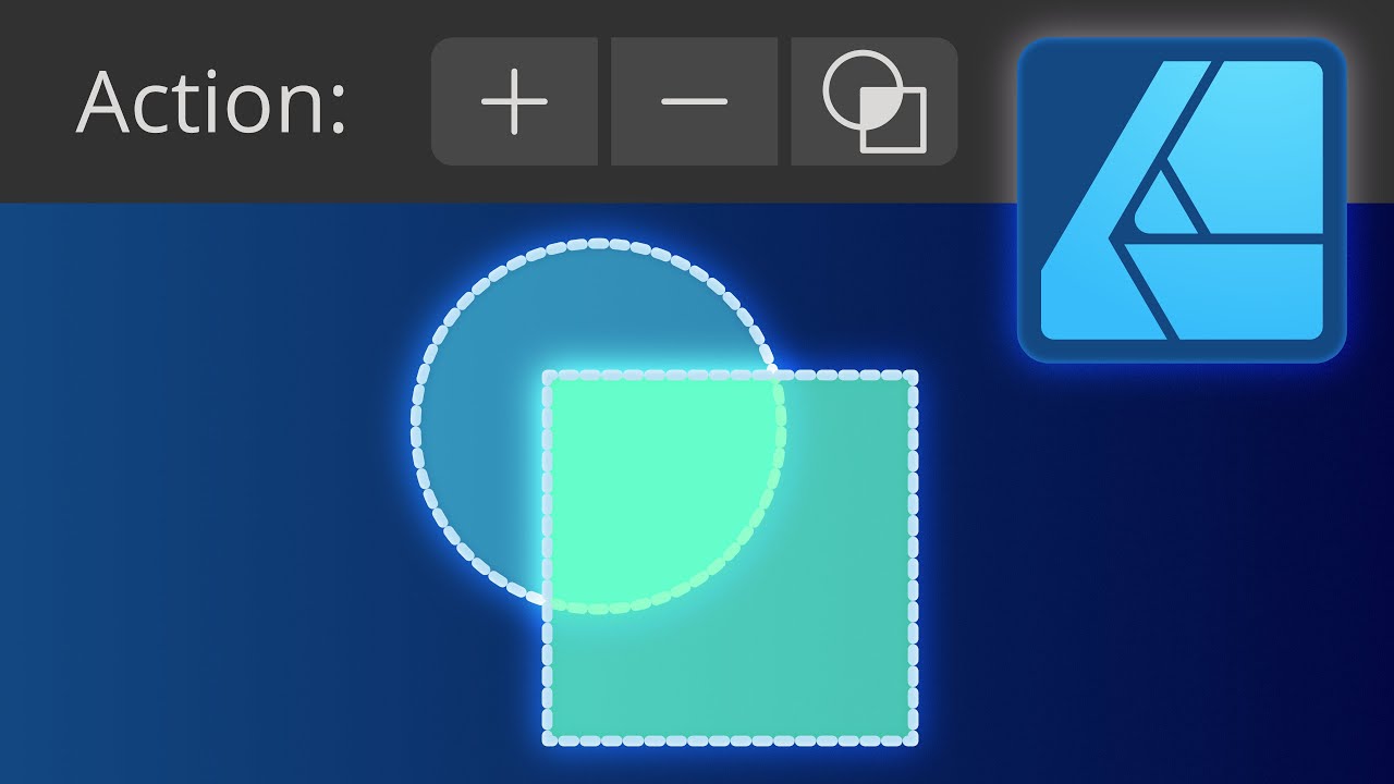 Affinity Designer 2 Shape Builder Tool Actions Tutorial