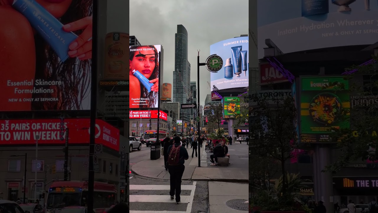 Toronto City Canada 🇨🇦 #streetwalk #downtown #travel #bigcity #4k #citycentre #mustvisit