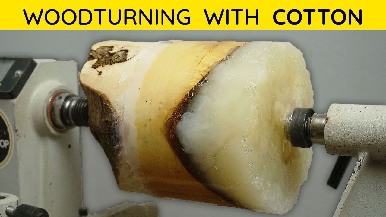 Woodturning with Cotton in Resin