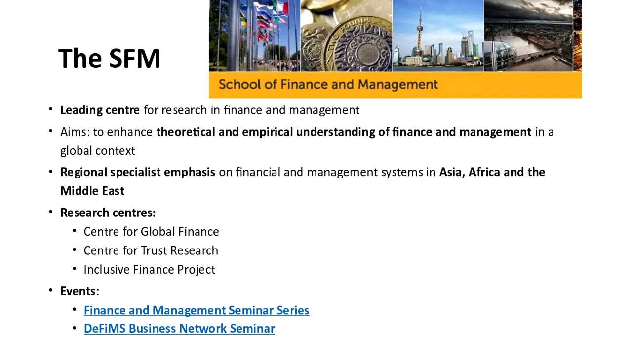 MSc International Management (MENA) SOAS University of London