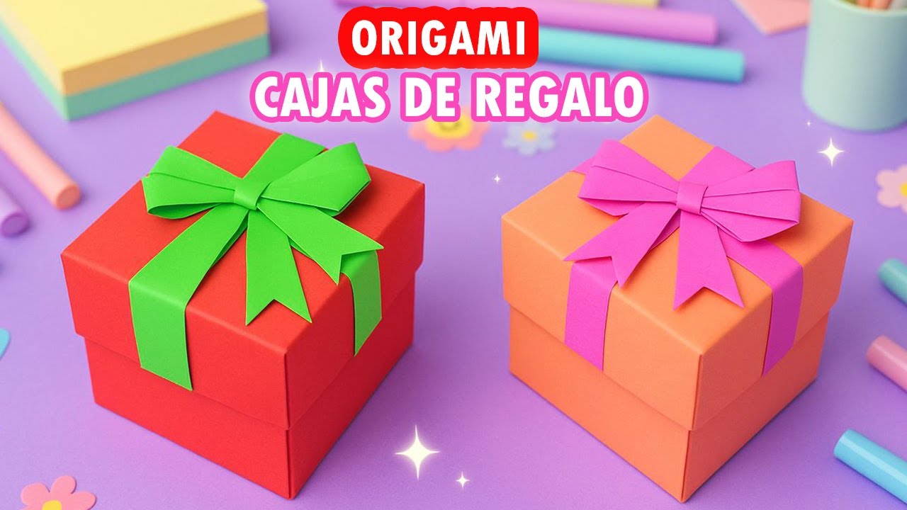 Cómo hacer una caja de regalo de papel | Manualidades navideñas de origami