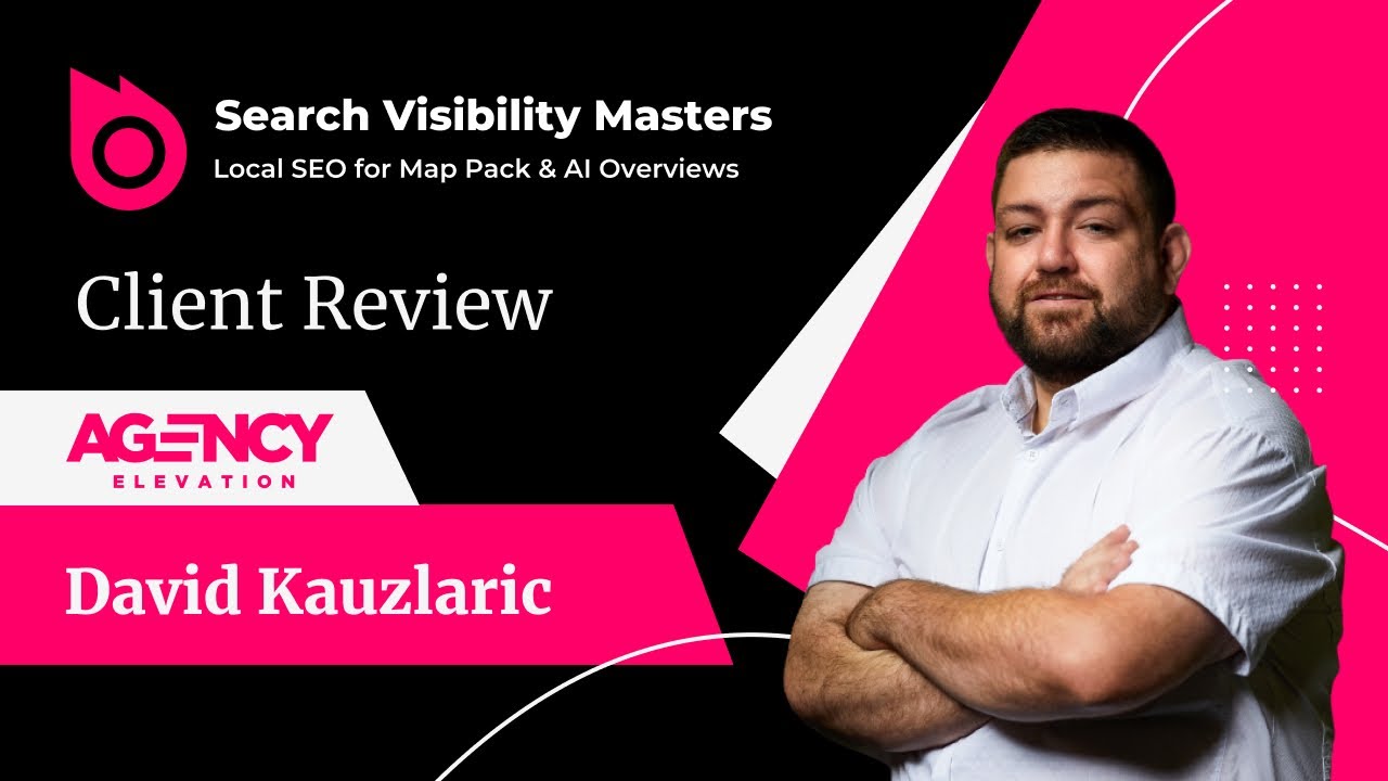 Recommended by David Kauzlaric Co-Founder of Agency Elevation | Search Visibility Masters