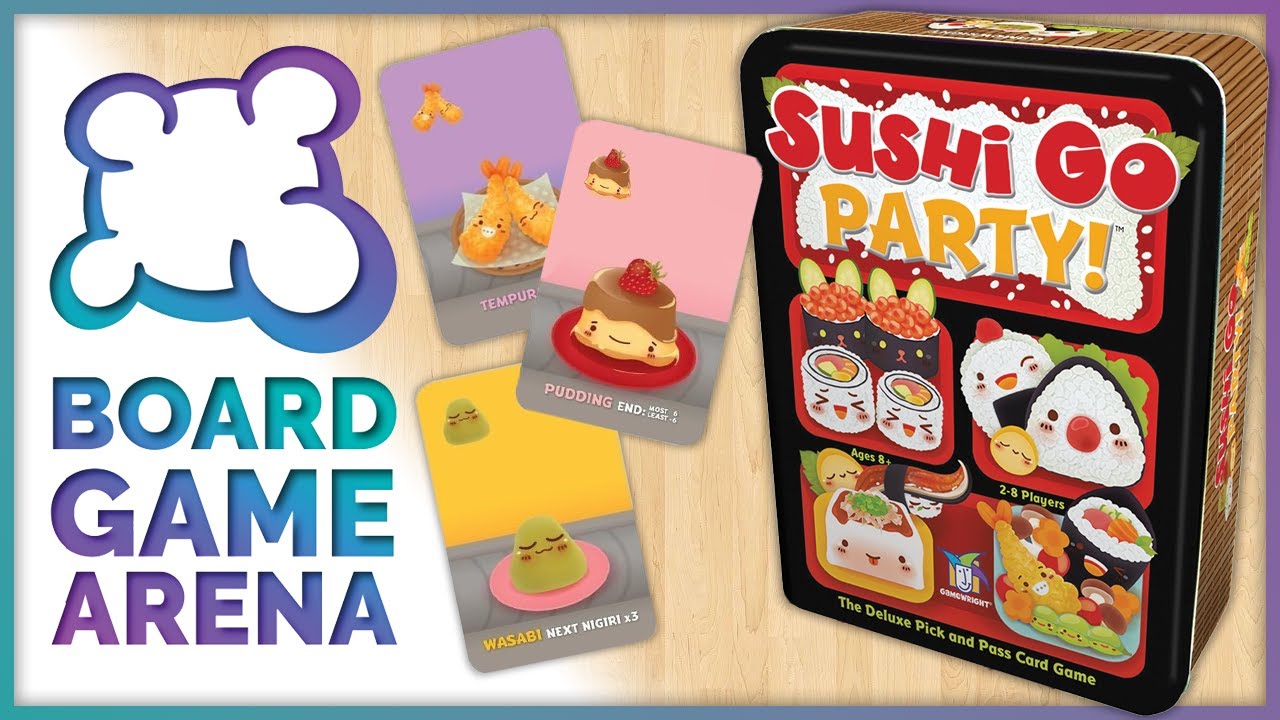Sushi Go Party - Super Sashimi Skills (Board Game Arena Gameplay)