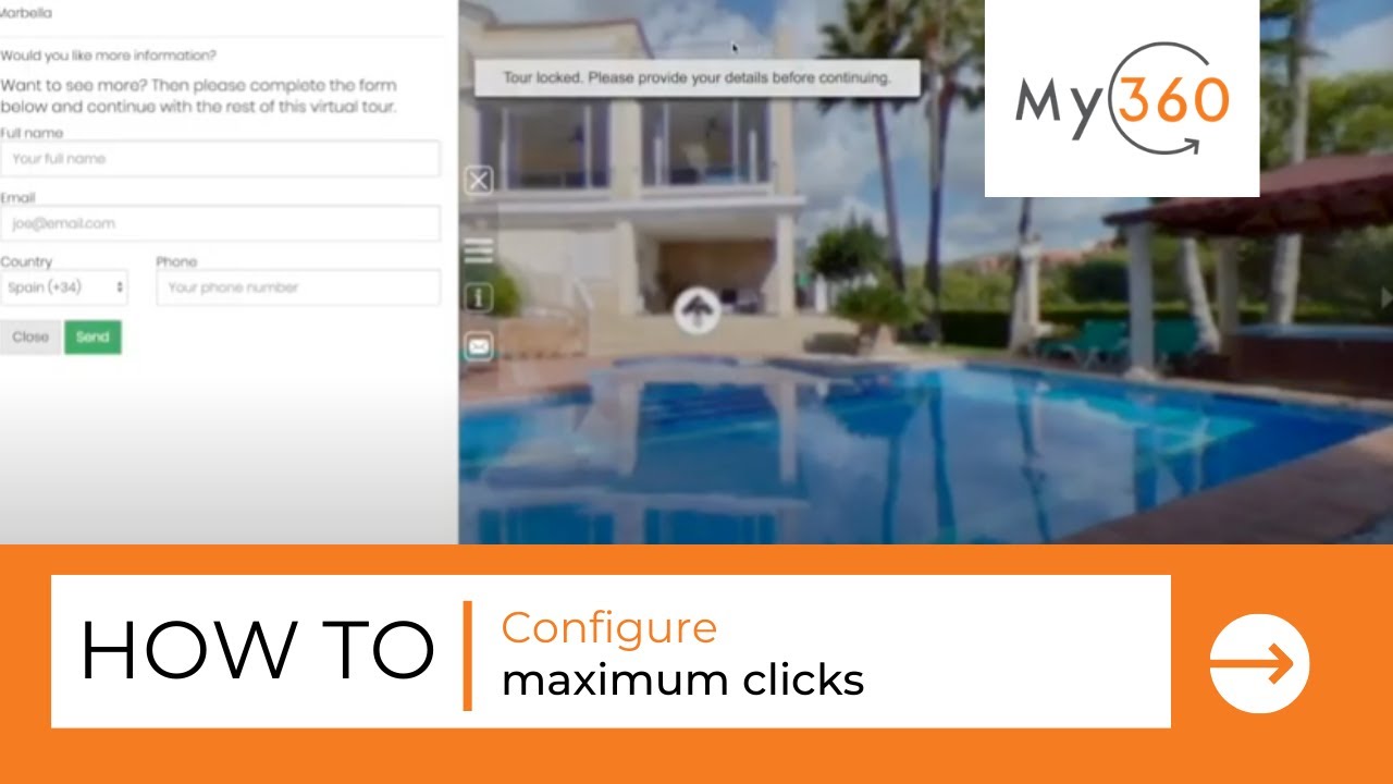 Configure Max Clicks in your Virtual Tour | My360 Virtual Tour Software