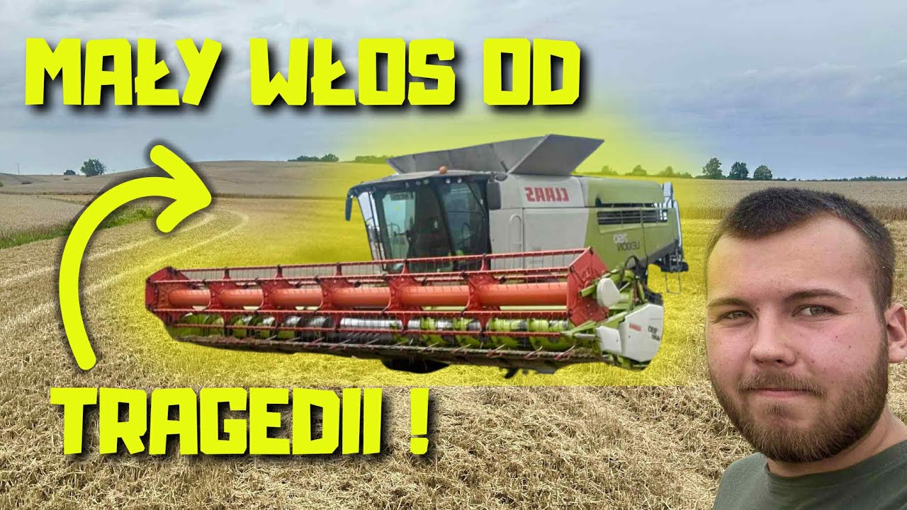 O KROK OD TRAGEDI!!!😱 Koszenie pszenicy na ogromnych, niebezpiecznych skarp