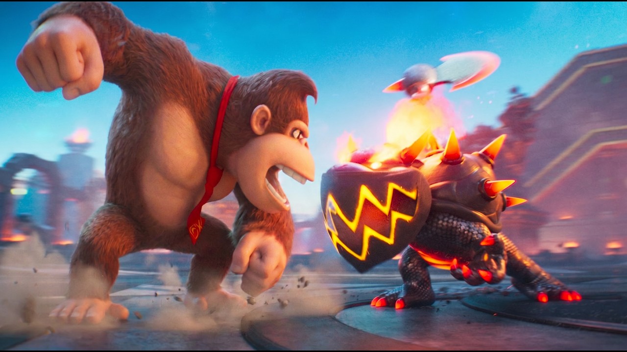 Donkey Kong спасает Марио от Боузера-младшего