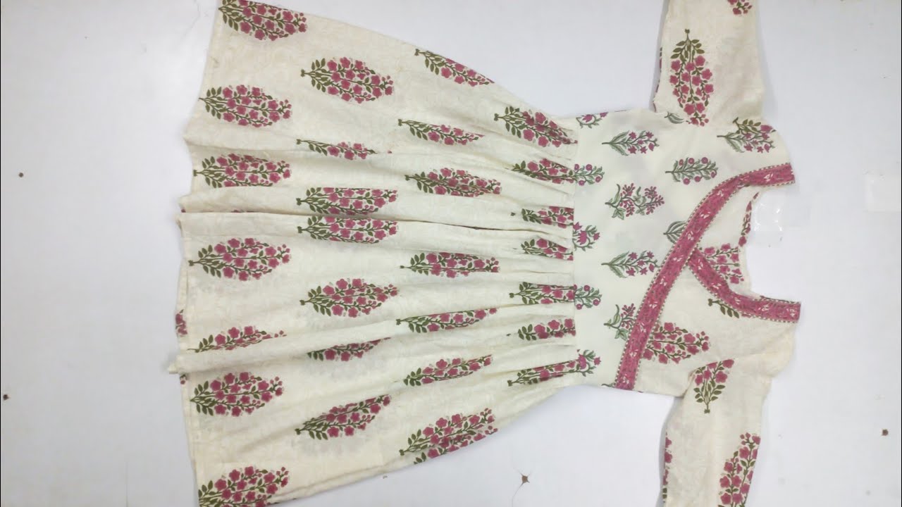 Designer Angrakha Style Tunic Top/Frock Cutting And Stitching//Tunic Top//Angrakha Frock