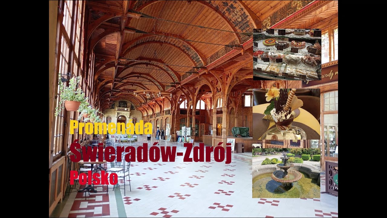 Promenáda v lázeňském městě Świeradów-Zdrój v Polsku (Promenade in the Spa Town in Poland)