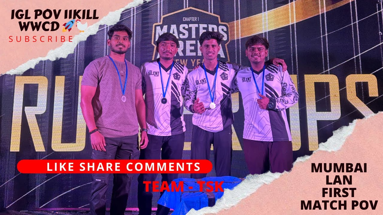 MUMBAI MASTER AREAN LAN 🚀11 KILL WWCD🐓IGL POV✅Edge Fight call with 1 Tryout TEAM - TSK 