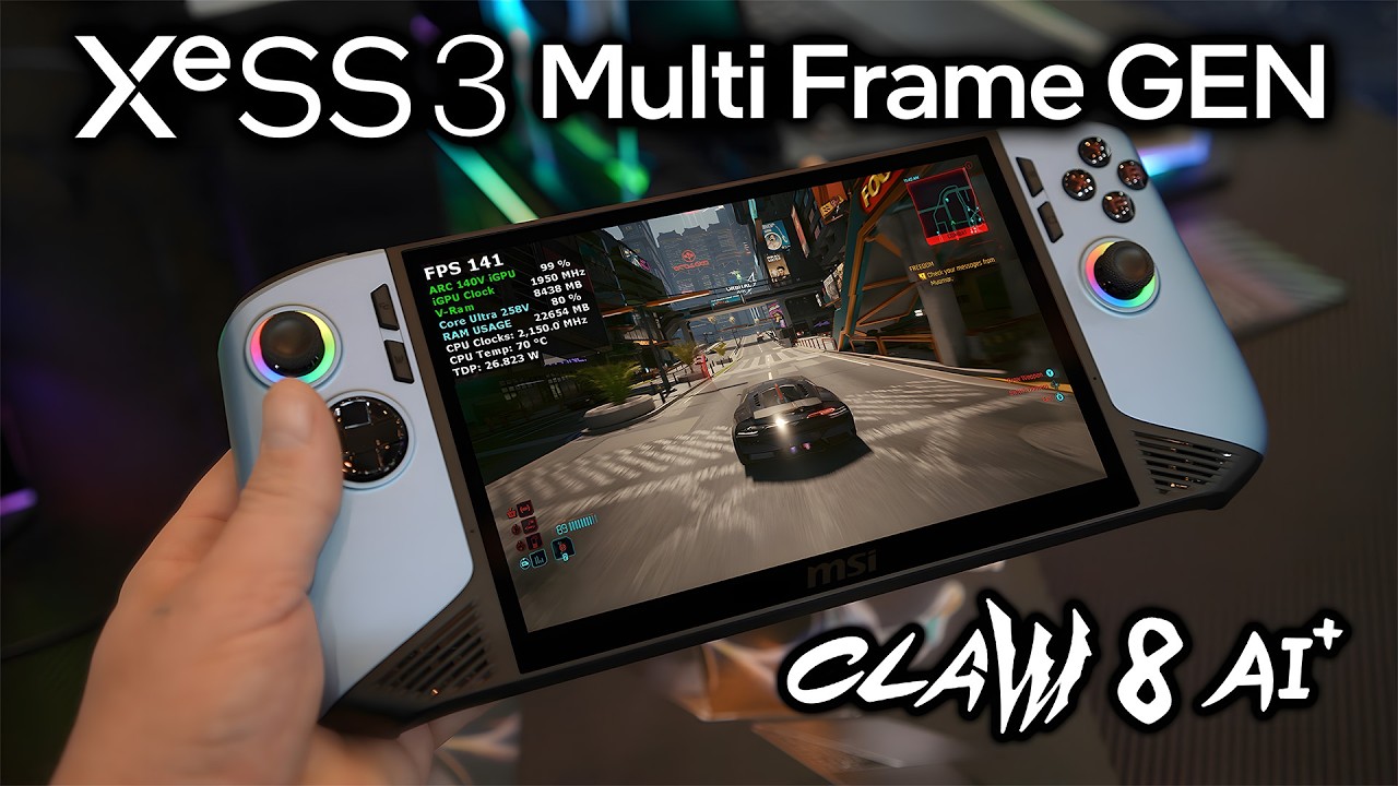 XESS 3 Multi Frame Gen On MSI Claw 8 Ai Is INSANE!