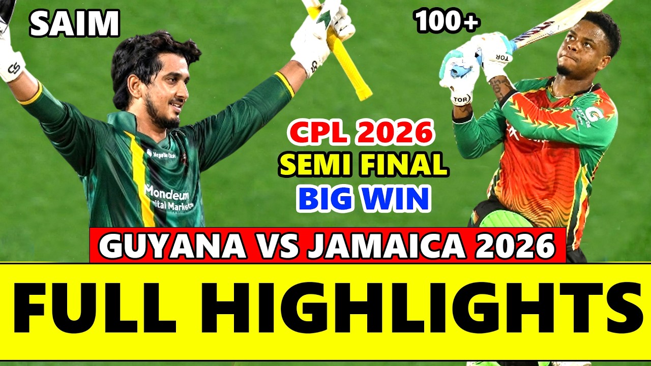 Jamaica Kingsmen против Guyana Amazon Warriors, CPL, 2-й квалификационный матч, полные хайлайты, ...