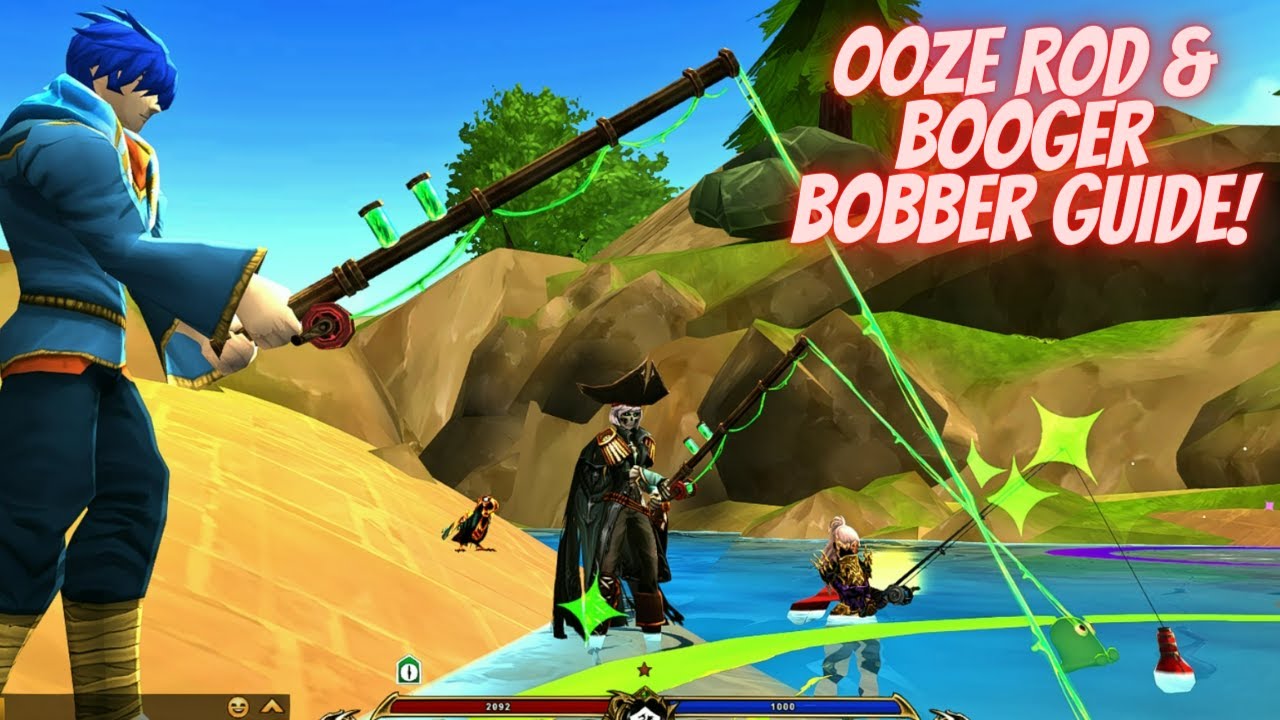 How To Get Ooze Fishing Rod & Booger Bobber! HARD To Get! AdventureQuest 3D