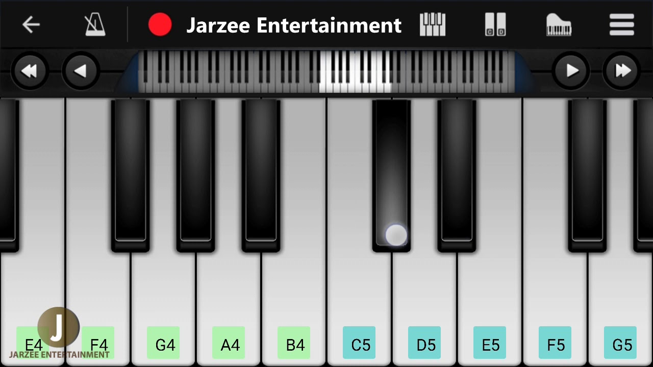 Enni Soni (Saaho), Guru Randhawa - Easy Mobile Perfect Piano Tutorial | Jarzee Entertainment