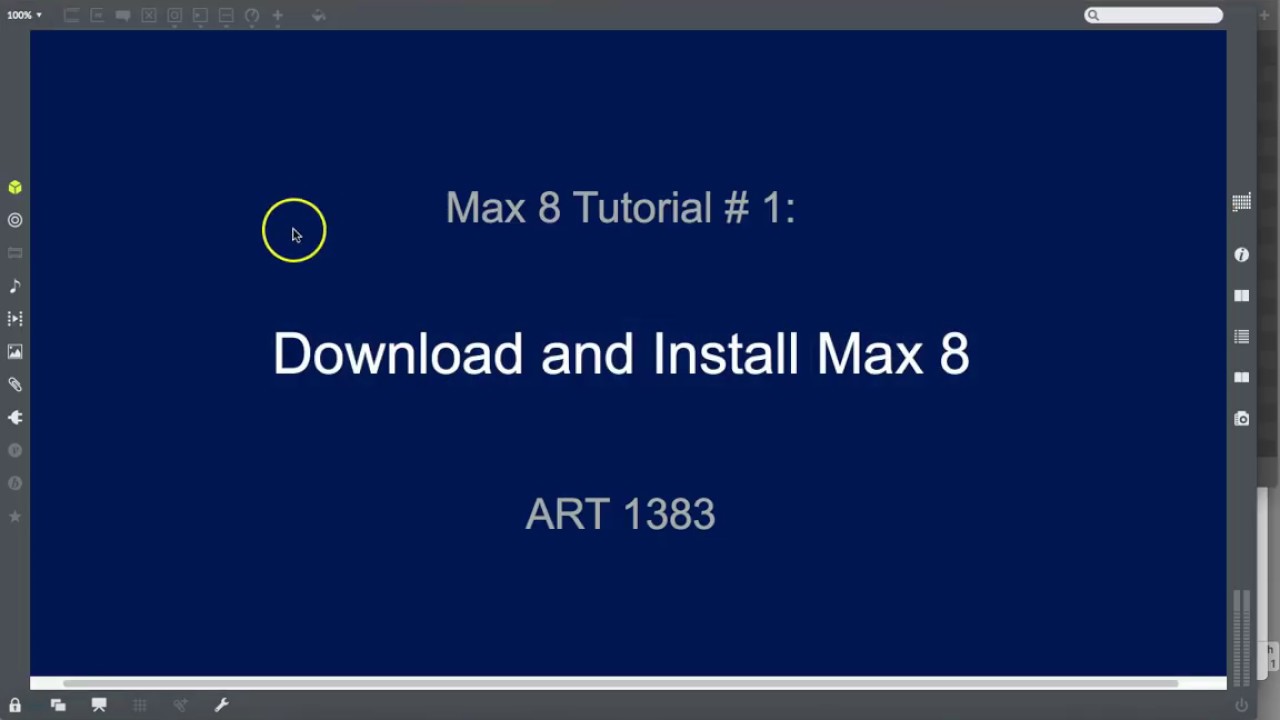 Max 8 Tutorial # 1: Download and Install Max 8