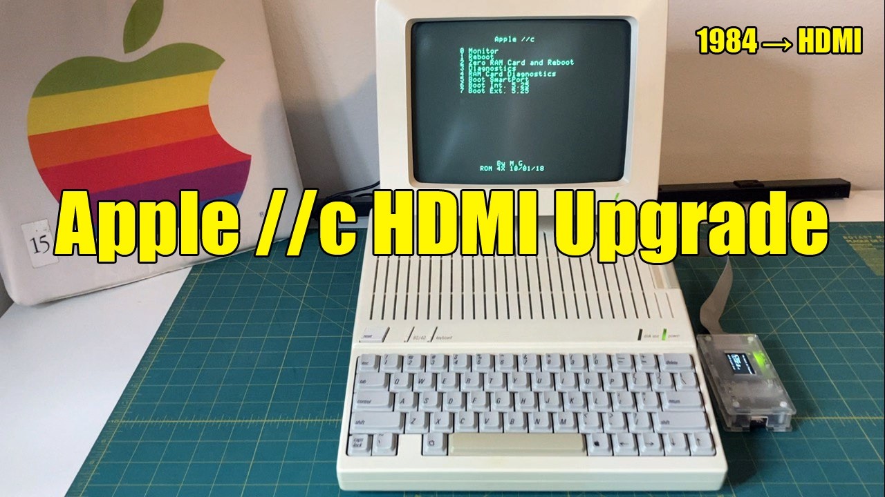 Apple IIc (1984) ulepszony o HDMI w 2025 r. - A2C Tangy Pack FPGA