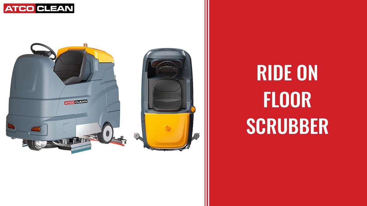 Ride-On Floor Scrubber – High-Capacity Industrial Cleaning Machine – ATCOCLEAN