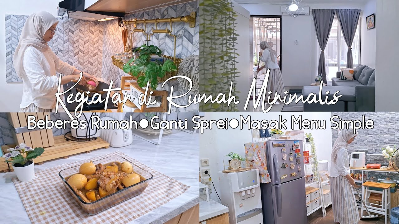 Vlog IRT | Kegiatan Ibu Rumah Tangga Di Rumah Minimalis | Beberes Rumah | Masak Menu Simple