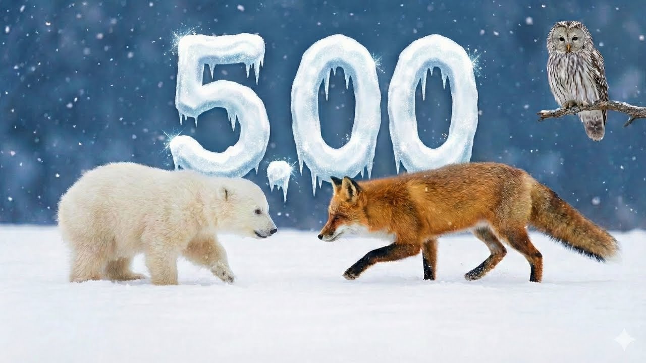 5 Minute Timer | Animals in the Snow