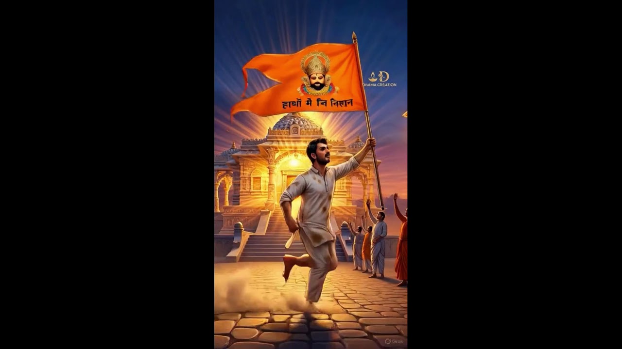 हाथों में निशान केसरिया, लेकर हम आवे बाबा, तेरा यो सोहणा दर्श पावे