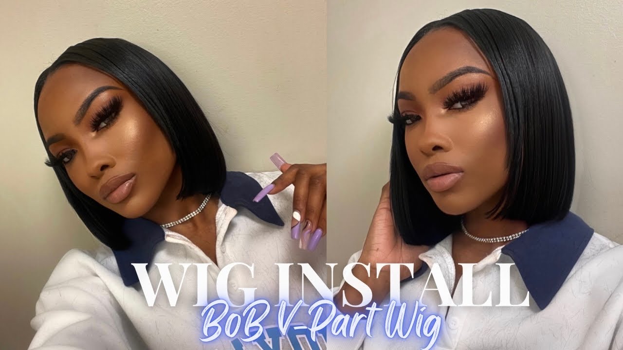 WIG INSTALL: The Most Natural Looking V-Part Bob Wig ft Unice Hair