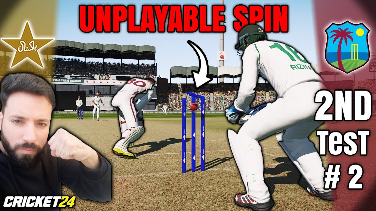 THEY CAN'T PLAY ME 🏏 PAKISTAN vs WEST INDIES 2nd TEST 🏆 WI 1st INNINGS 🤩 CRICKET 24 GAMEPLAY