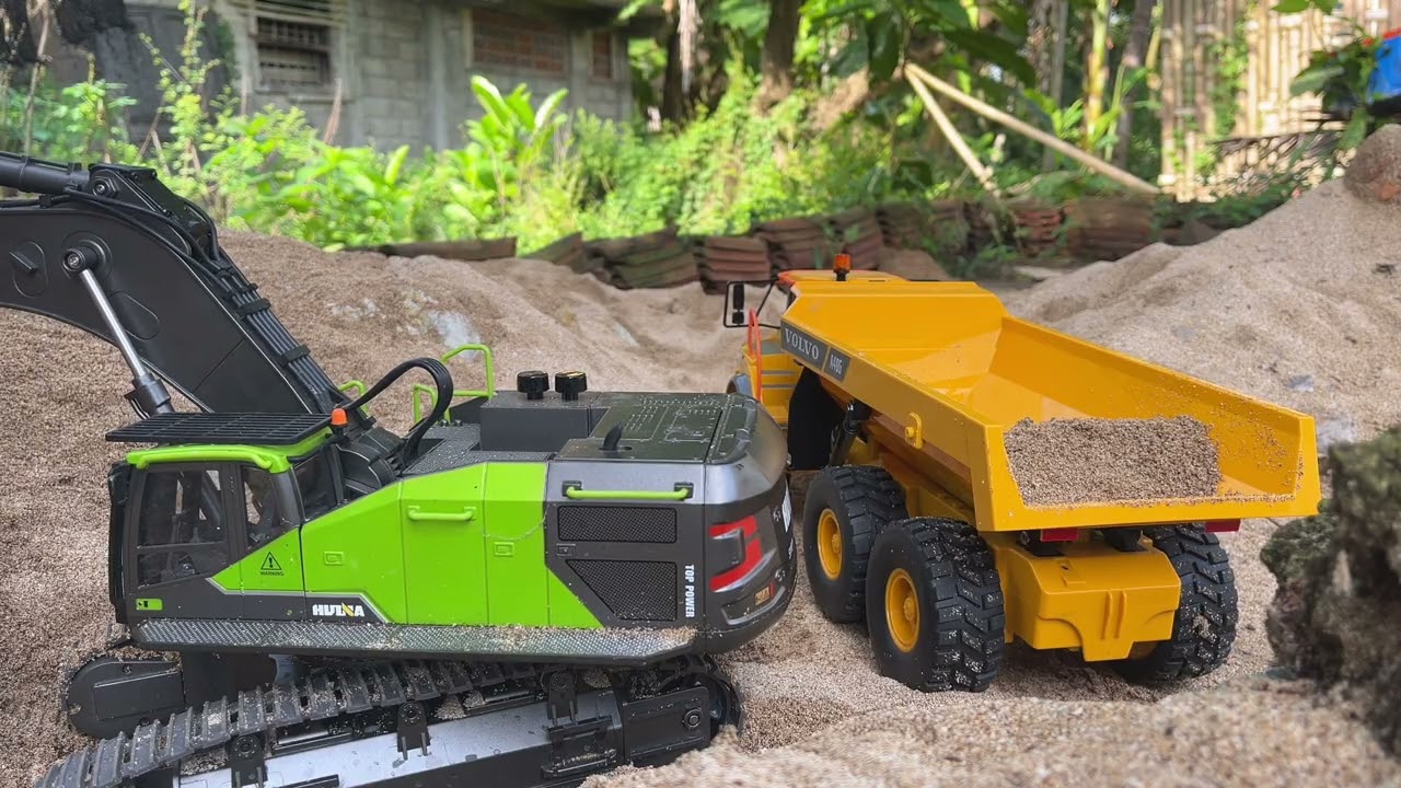 Best Action Miniatur Construktion RC Excavator & Dump truck volvo e591