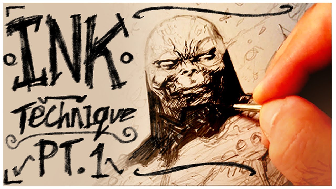 How to ink textures, faces, and hair- tips & tricks - Inking DARKSEID pt. 1