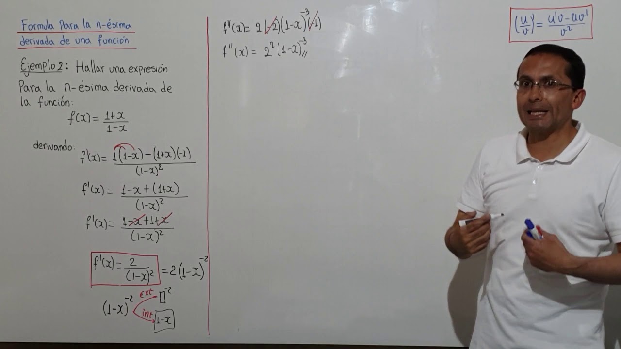 Fórmula para la n-ésima derivada de la funcion y=(1+x)/(1-x)