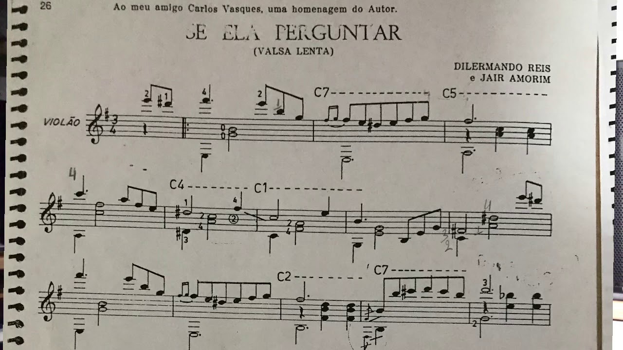 Se Ela Perguntar - Dilermando Reis ( PARTITURA )