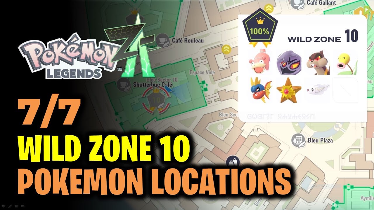 Wild Zone 10 - All Pokemon Locations | Pokemon Legends Z-A