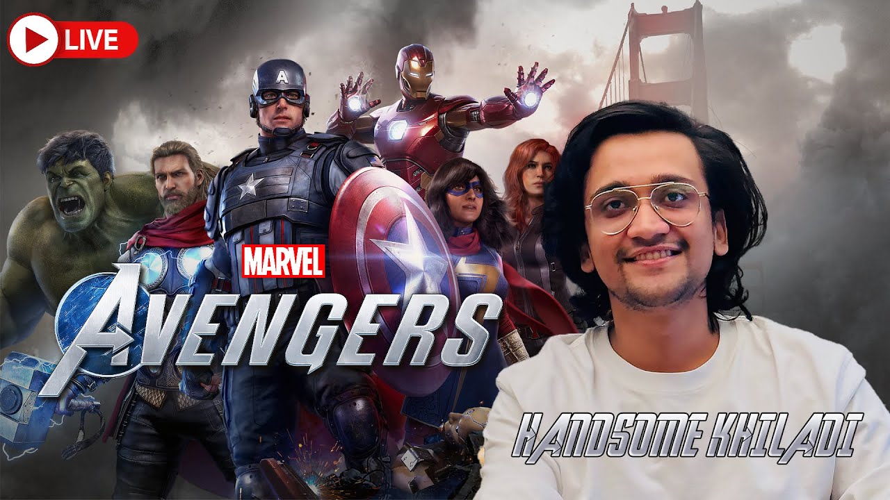Handsome Khiladi Plays MARVEL : AVENGERS (Story Campaign) || SUNDAY LIVE ||😁😂
