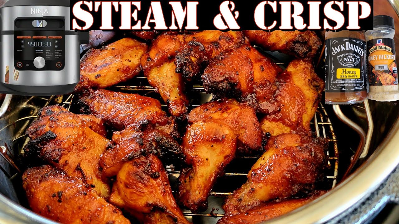 8qt Ninja Foodi XL Steam & Crisp From Frozen Chicken Wings Jack Daniel's Honey BBQ