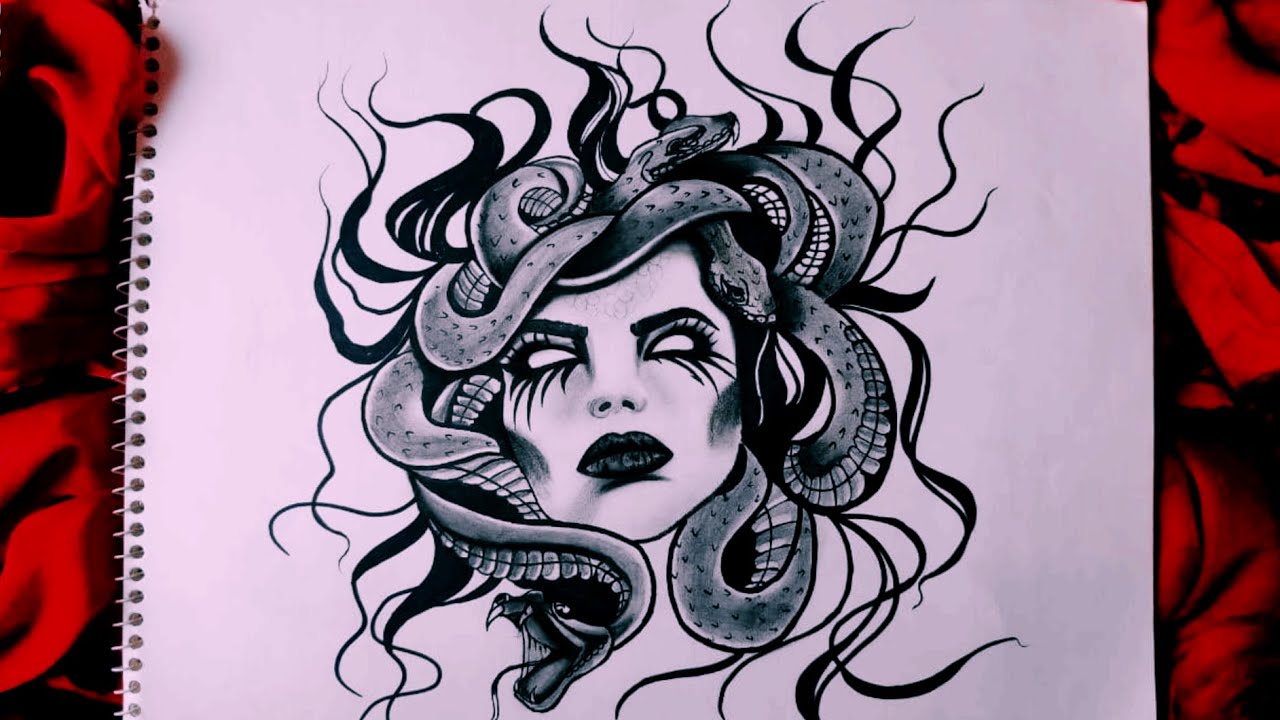 how to draw medusa