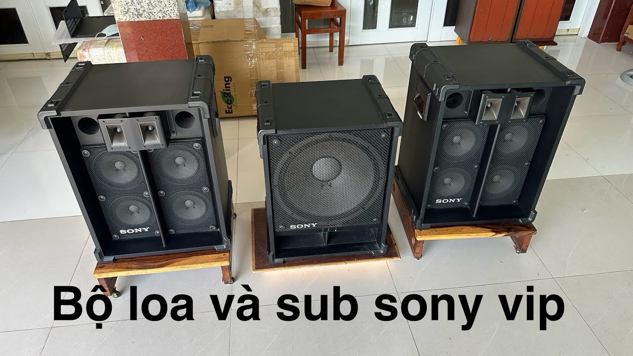 Loa SONY MU-S8 và Sub SONY MU-S381, sub bas 40cm. Hàng công Nhật về nguyên zin đẹp ken, hát kaoke