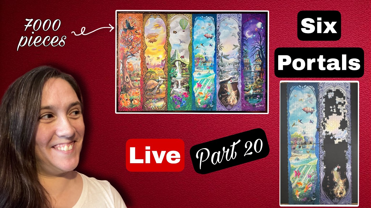 Building section B of the 7000 PIECE Six Portals puzzle by Ravensburger LIVE! Part 20