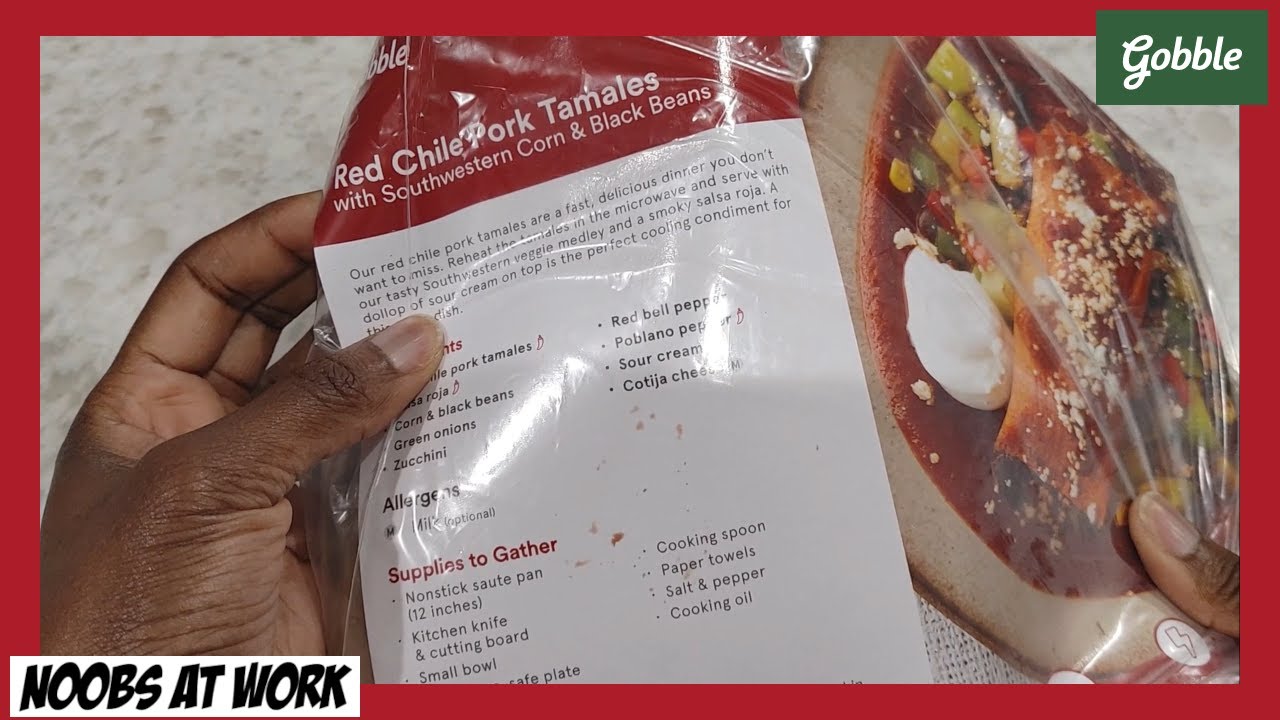 Red Chile Pork Tamales with Southwestern Corn & Black Beans - Gobble Review