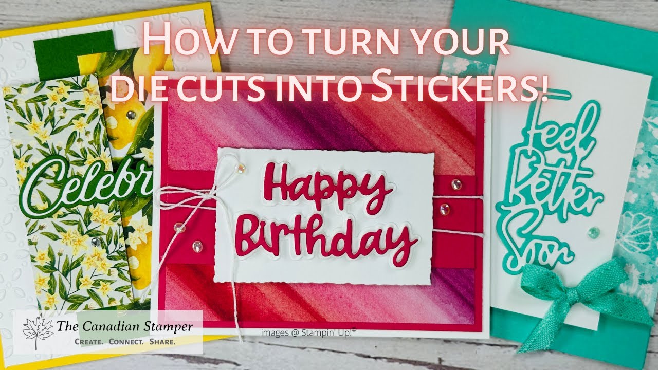 How to turn your die cuts into stickers!
