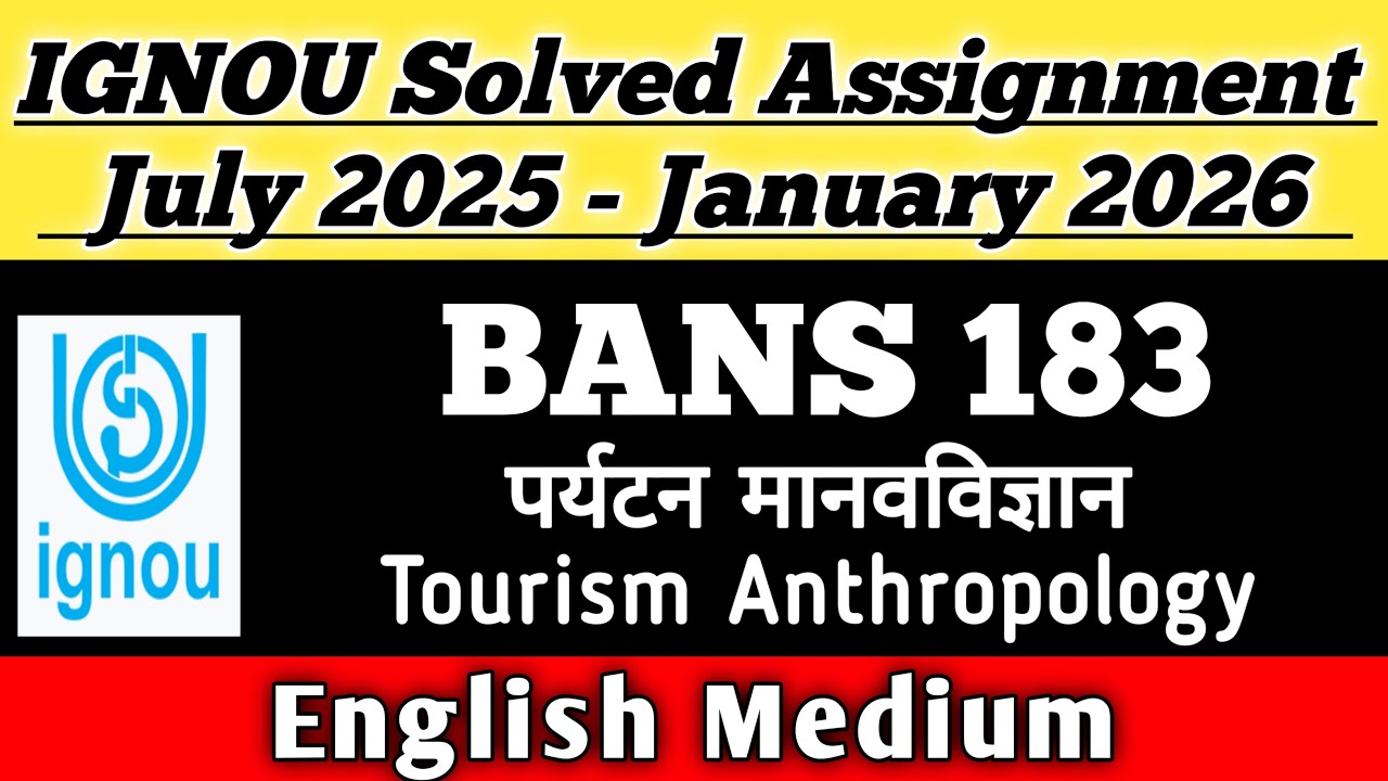 BANS 183 Solved Assignment 2025-26 || BANS 183 solved assignment in Hindi || 