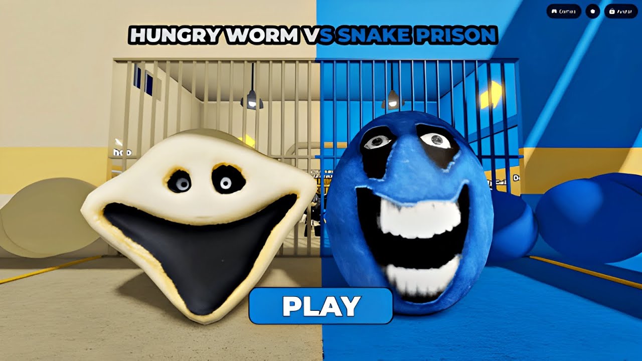 Hungry Worm Vs Snake Prison Run! 😱🐛🐍 | Roblox Obby