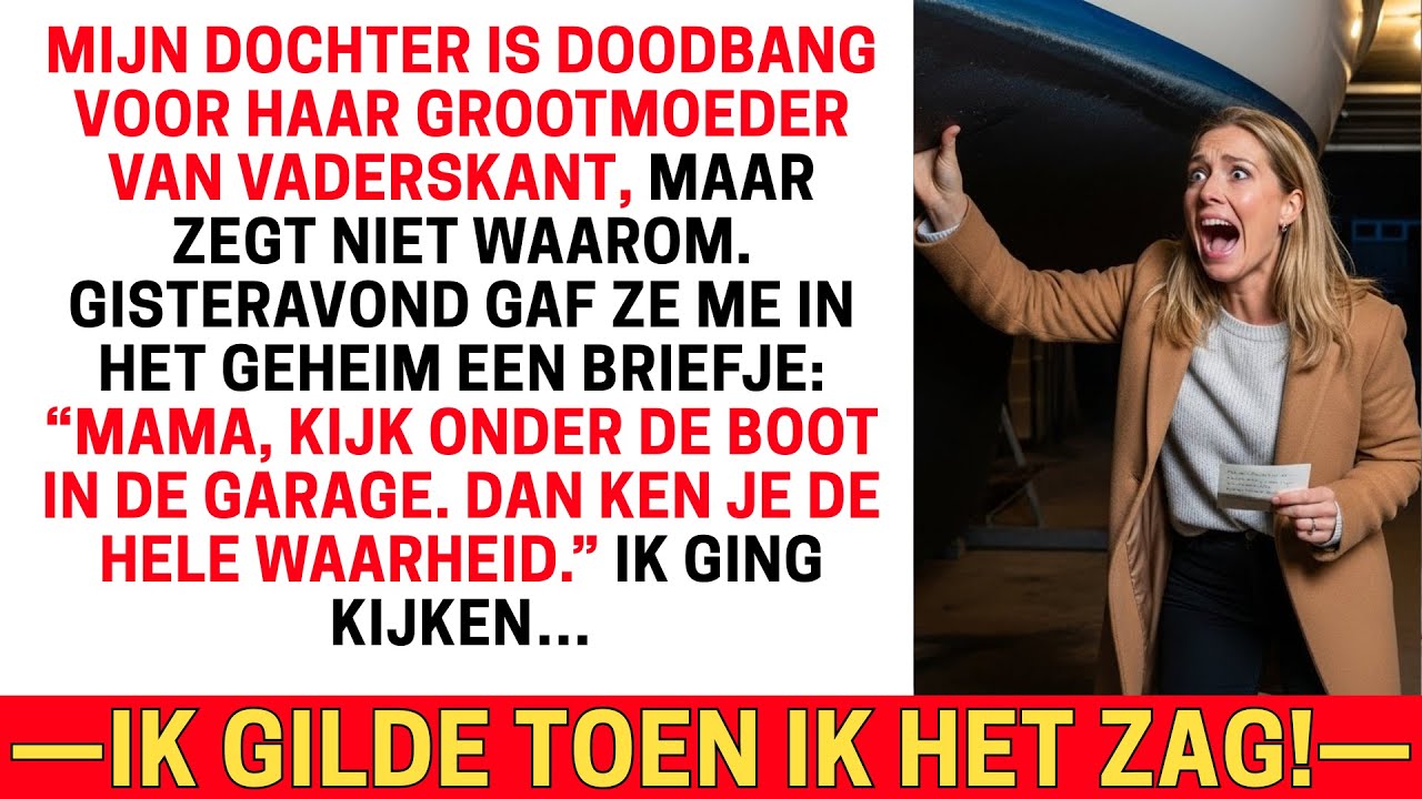 MIJN DOCHTER WAS BANG VOOR HAAR GROOTMOEDER. “KIJK ONDER HAAR BOOT”, ZEI ZE. IK GILDE