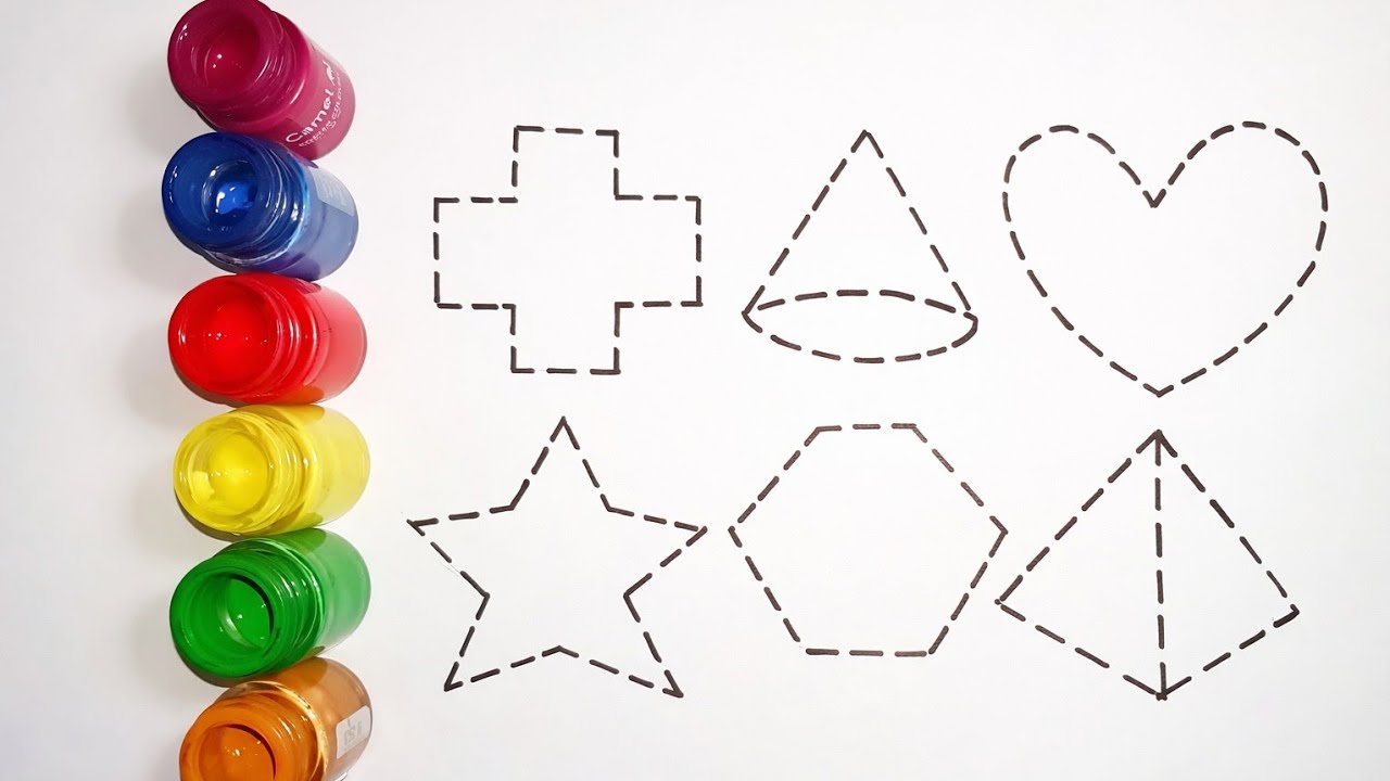 Shapes Drawing & Coloring for Kids | Learn Shapes with Fun Colors | Tracing Shapes for Children