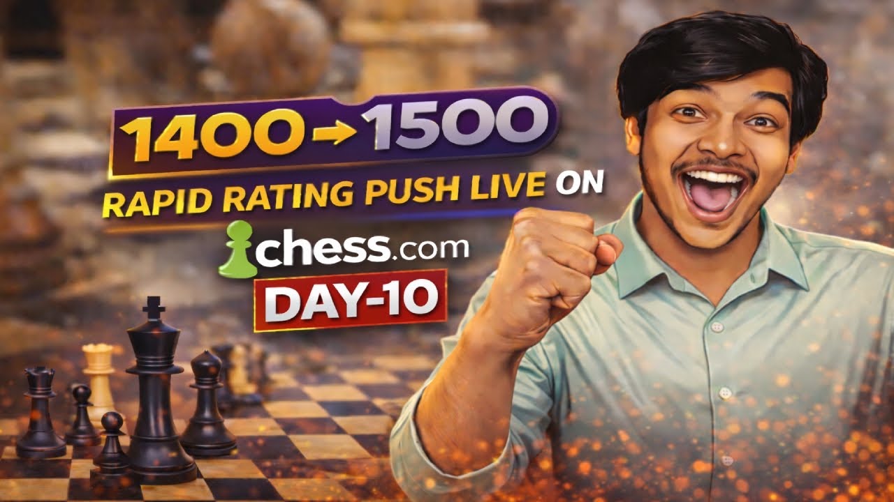 🔴LIVE Chess | Elo Rating Program | 1400 → 1500  Journey Begins ♟️